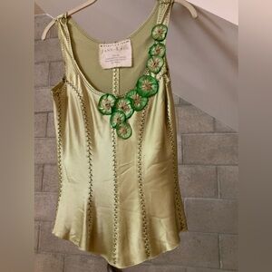Jane Laug Satin Top Sz S